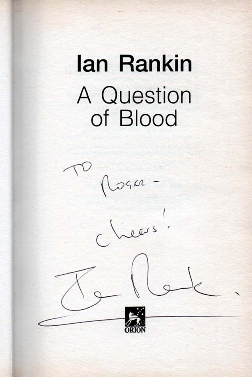 A Question of Blood - signed