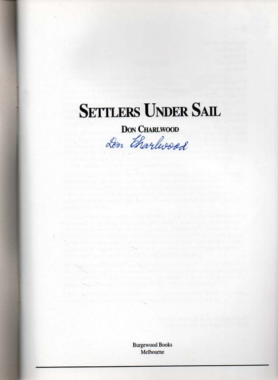 Settlers Under Sail - signed