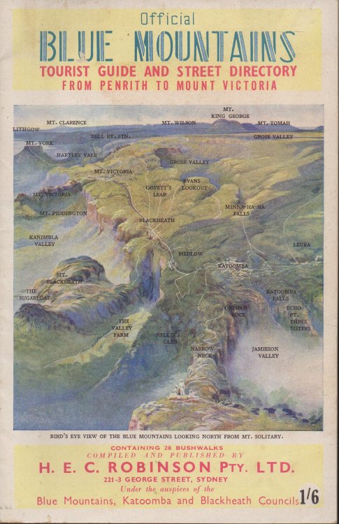 Official Blue Mountains Tourist Guide and Street Directory from Penrith to Mount Victoria