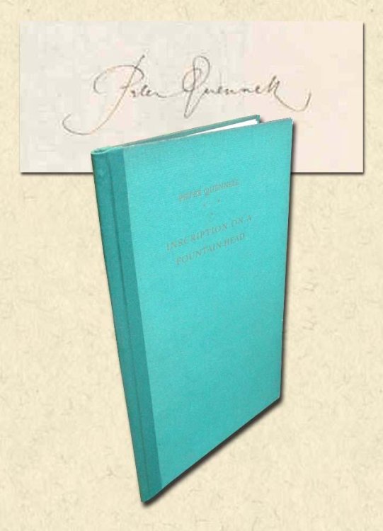 Inscription on a Fountainhead - signed, limited edition Ariel Poems series, Number 24