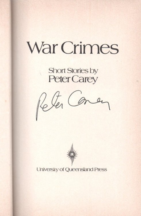 War Crimes: signed copy
