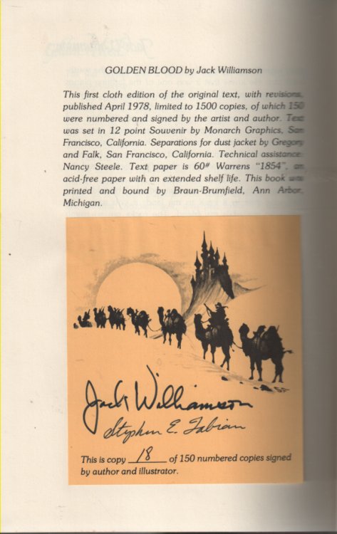 Golden Blood - signed, numbered limited edition