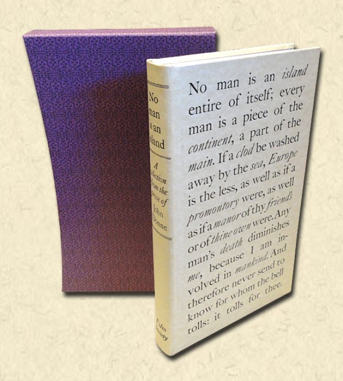 No Man is an Island - Folio Society edition A Selection from the Prose