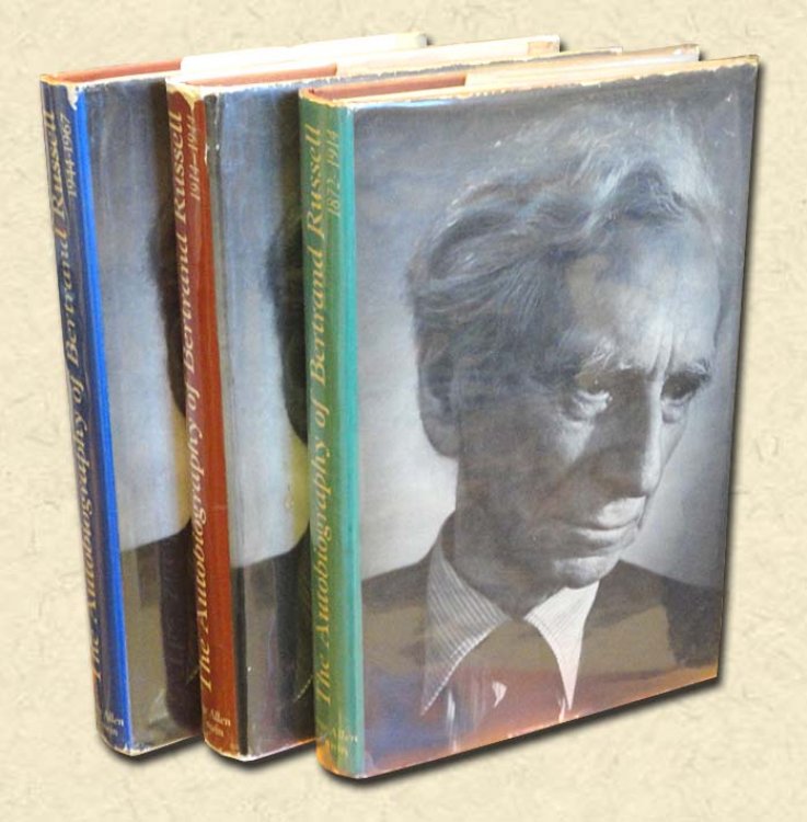 The Autobiography of Bertrand Russell - three volumes 1872-1914; 1914-1944 & 1944-1967