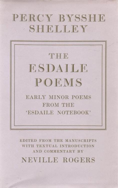 Image for The Esdaile Poems Early Minor Poems from the  The Esdaile Poems Early Minor Poems from the