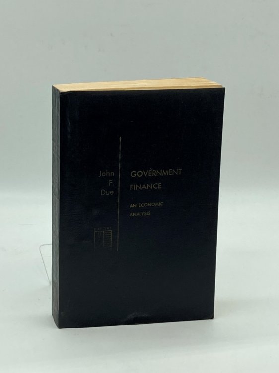Government Finance An Economic Analysis