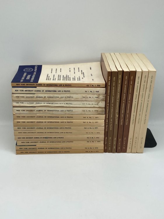 New York University Journal of International Law & Politics 21 Issues from 1968 through 1978 (Incomplete)
