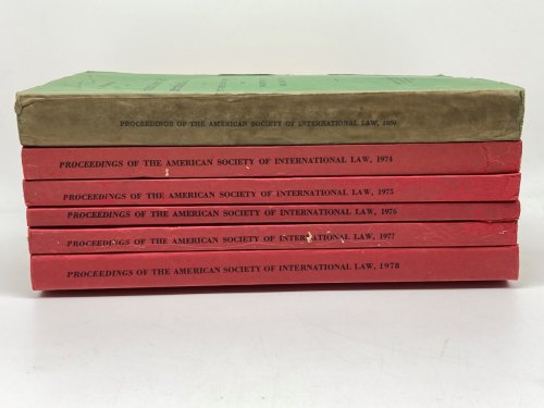 6 Issues of Proceedings of the American Society of International Law 1959 + 1974 through 1978