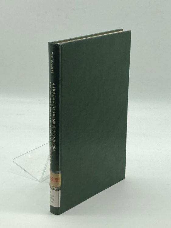 A Check List of Middle English Prose Writings of Spiritual Guidance