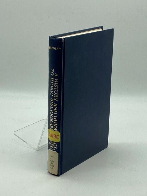 History and Guide to Judaic Bibliography