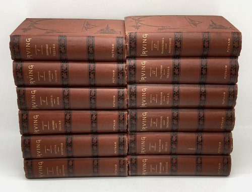 The Works of Washinton Irving in Twelve Volumes Vintage 1800s Complete Set