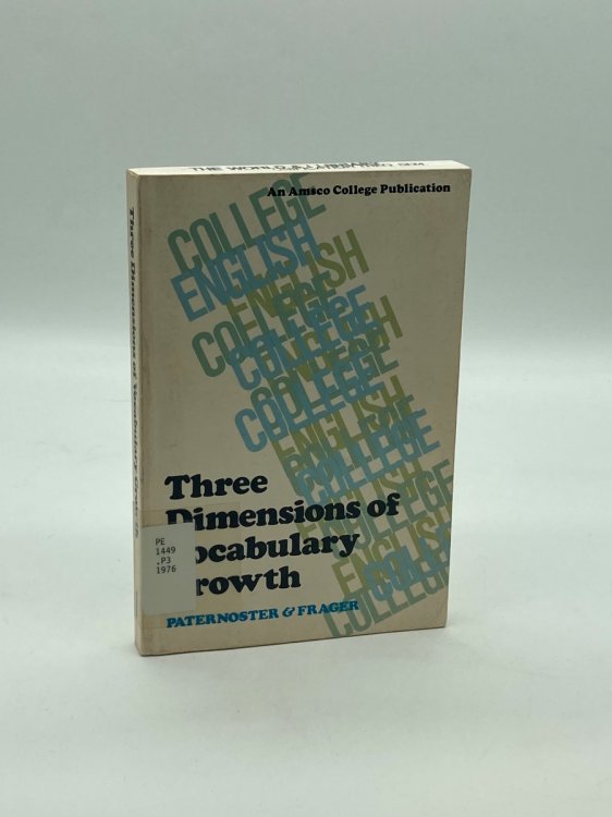 Three Dimensions of Vocabulary Growth