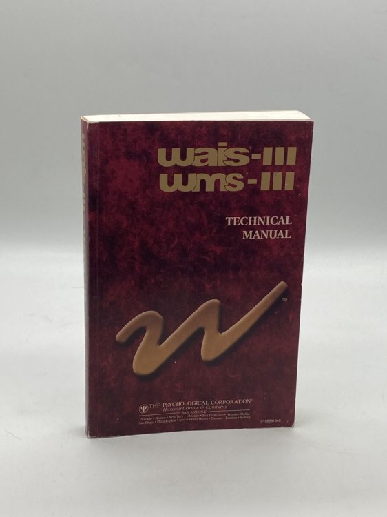 WAIS-III WMS-III Technical Manual