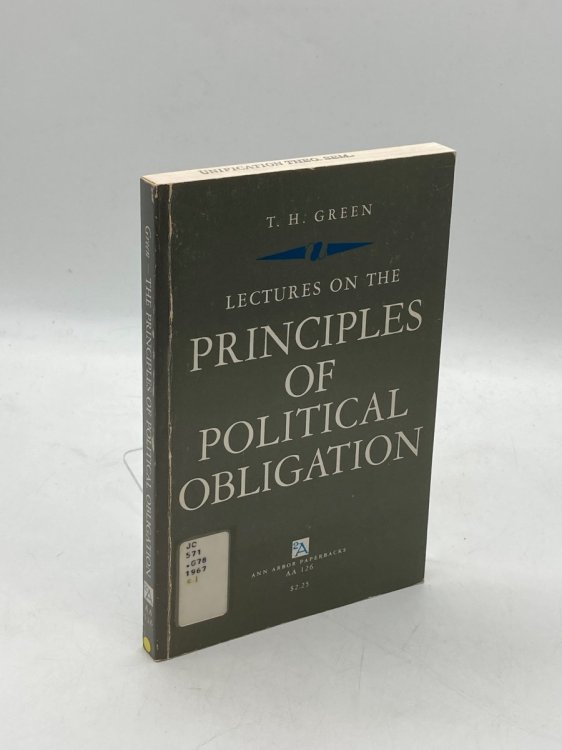 Lectures on the Principles of Political Obligation