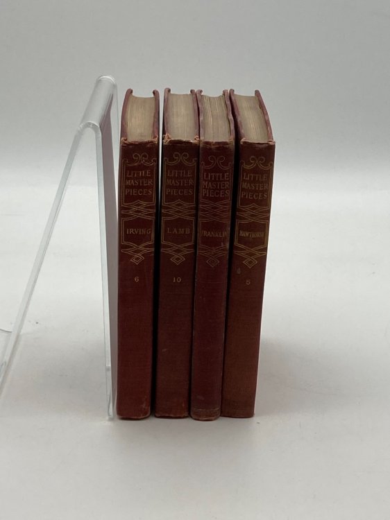 4 Library of Little Masterpieces Hardcovers Irving; Hawthorne; Franklin; Lamb