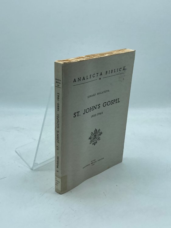St, John's Gospel 1920-1965 A Cumulative and Classified Bibliography of Books and Periodical Literature on the Fourth Gospel
