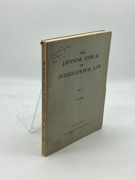 The Japanese Annual of International Law No. 3 - 1959