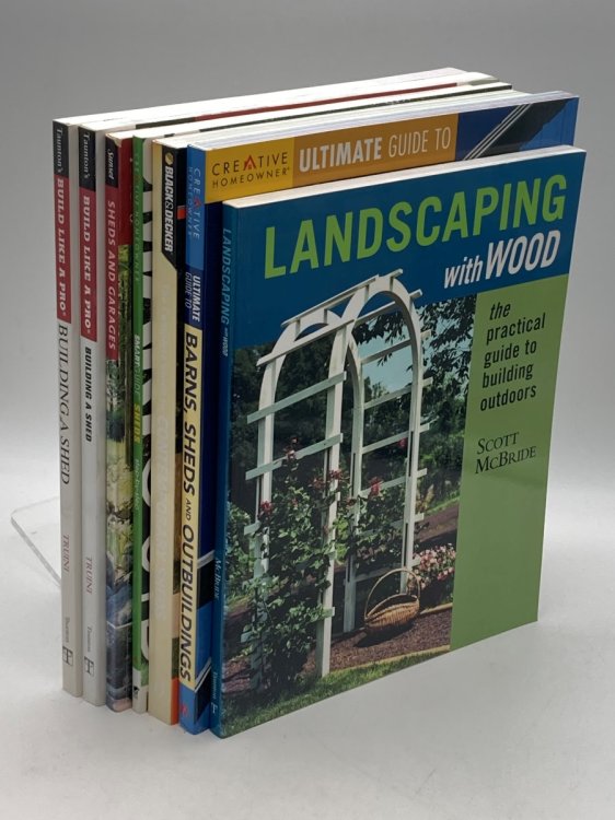 Lot of 7 Outdoors Building Books Sheds; Garages; Barns; Outbuildings
