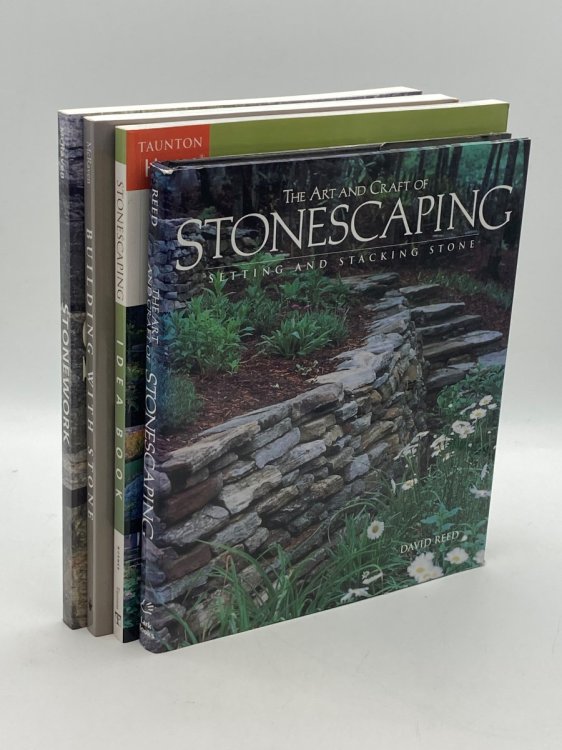 Lot of 4 Stonescaping / Stone Building Books Stonescaping; Building with Stone; Stonework
