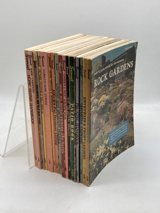 16 Vintage Gardening / Home Repair / Carpentry Book Lot from Lane Publishing 1970s / 1980s Sunset