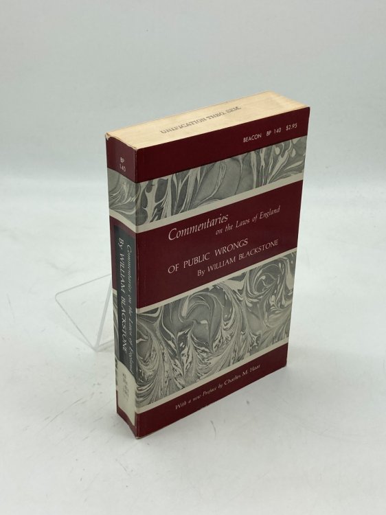 Commentaries on the Laws of England of Public Wrongs