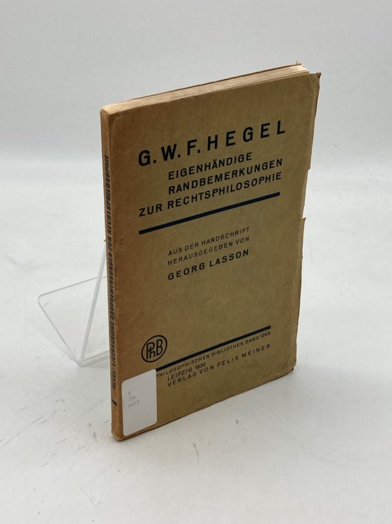 Eigenhandige Randbemerkungen Zu Seiner Rechtsphilosophie