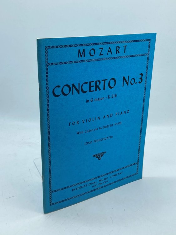 Mozart Concerto No. 3 in G Major - K.216 For Violin and Piano with Cadenzas by Eugene Ysaye (Zino Francescatti)
