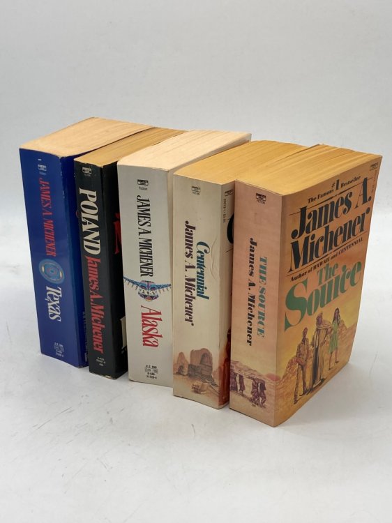 11 James Michener Paperbacks Lot Texas; Alaska; Poland; Centennial; Tales of the South Pacific; Mexico; Iberia; Bridges of Toko-Ri; Fires of Spring; Chesapeake; the Source