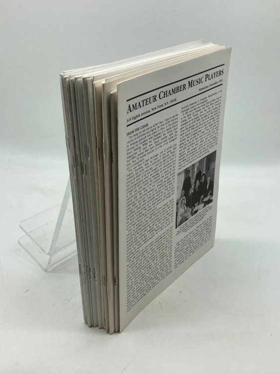 18 Issues of the Amateur Chambers Music Players from the Late 1980s and Early 2000s Newsletters and Directories
