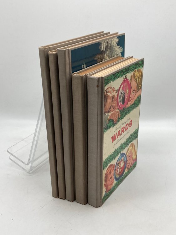 5 Montgomery Ward Christmas Books Lot Catalogs 1955, 1956, 1956, 1958, and 1959 Gifts, Clothes, Toys, Instruments. - Chicago