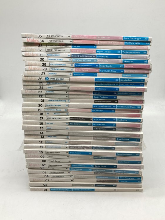 35 Issues of Make Magazine Lot (1 through 35)