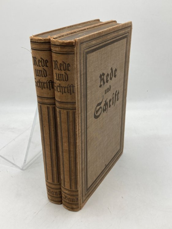 Rede Und Schrift Volumes Band 1 and 2 (1934)