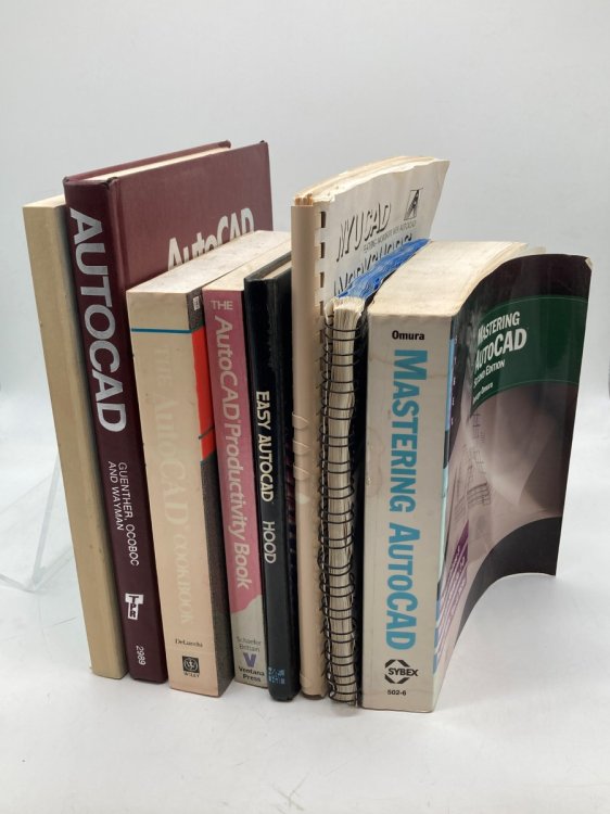 Lot of 8 Vintage Books on Auto CAD Programming Autocad