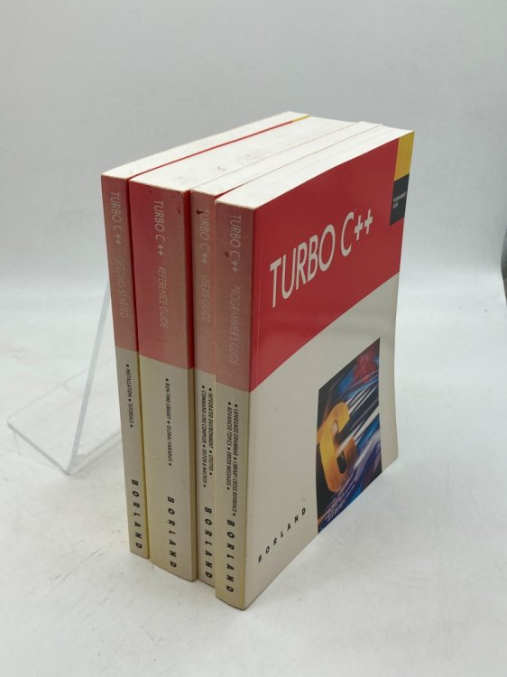 Lot of 4 Books about Turbo C++ Programming from Borland Getting Started; Reference Guide; User's Guide; Programmer's Guide