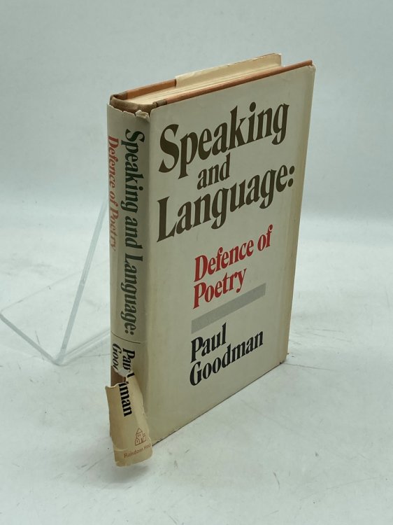 Image for Speaking and Language Defence of Poetry Speaking and Language Defence of Poetry