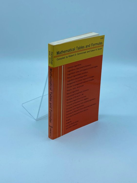 Mathematical Tables and Formulas