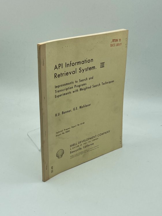 API Information Retrieval System III Imprvements to Search and Transcription Programs - Experiments with Weighted Search Techniques