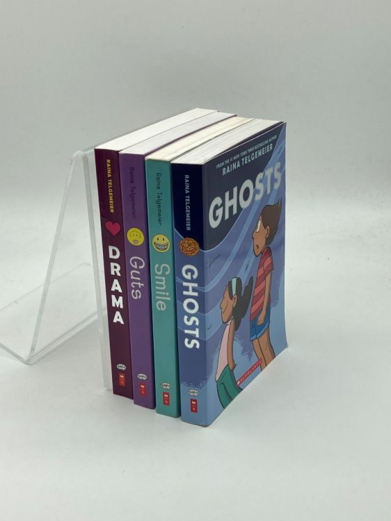 4 Raina Telgemeieir Paperbacks Bundle Smile; Guts; Drama; Ghosts