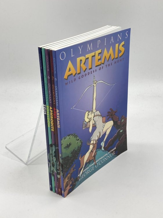 5 Books from the Olympians Series by George O'Connor Zeus (#1) ; Poseidon (#5) ; Aphrodite (#6) ; Ares (#7) ; Artemis (#9)