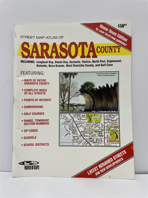 Street Map Atlas of Sarasota County Including Longboat Key, Siesta Key . and Gulf Cove