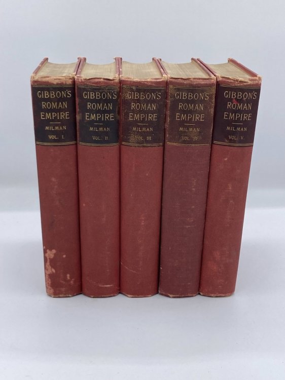 Gibbon's Roman Empire in Five Volumes (Complete Set)