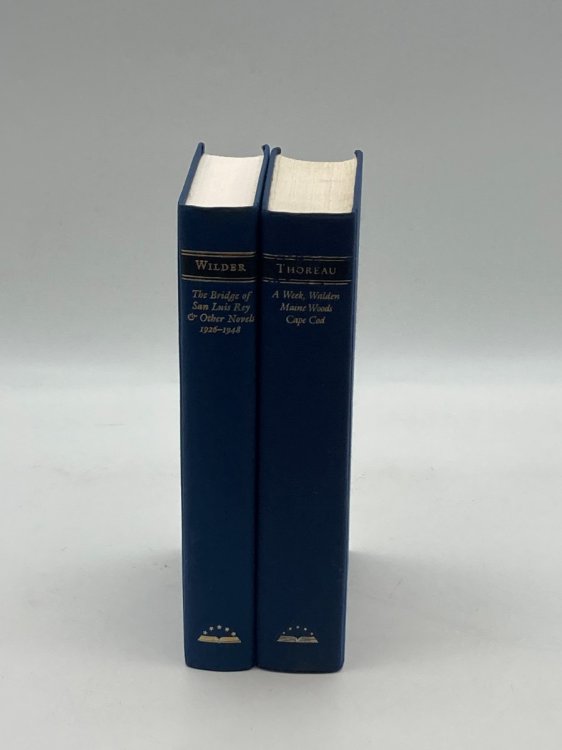 2 Matching Purple Blue Library of America Hardcovers Wilder; Thoreau