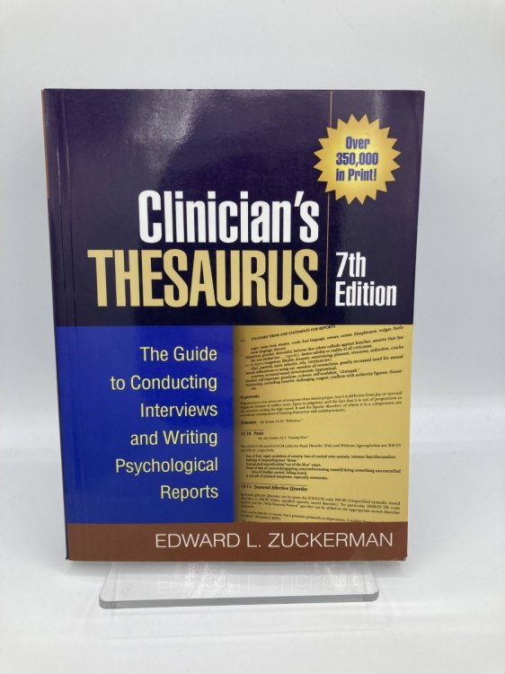 Clinician's Thesaurus, 7Th Edition The Guide to Conducting Interviews and Writing Psychological Reports