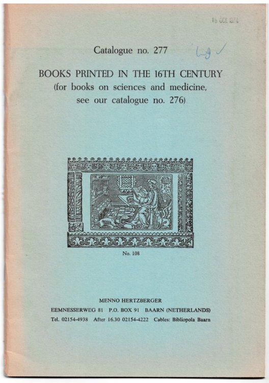 Image for Books Printed in the 16th Century. Catalogue No. 277 Books Printed in the 16th Century. Catalogue No. 277