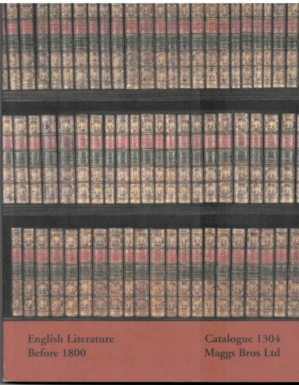 English Literature before 1800. Catalogue 1304 (Maggs)