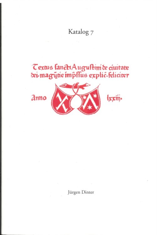 Jrgen Dinter. Antiquariat Fr Philosophie. Katalog 7