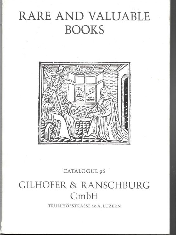 Catalogue 96. Rare Books. a Selection of Valuable Books Mainly from the Fifteenth and Sixteenth Centuries
