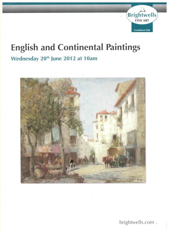English & Continental Paintings. Wednesday 20th June 2012