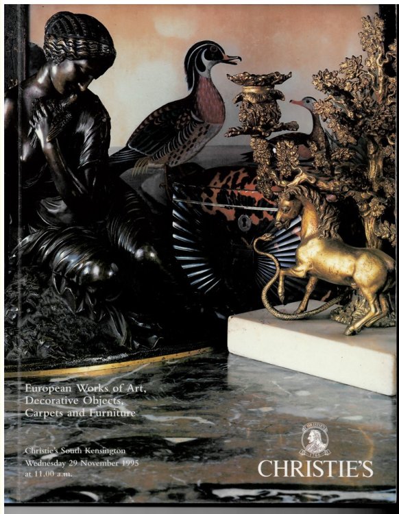 European Works of Art, Decorative Objects, Carpets and Furniture. Wednesday 29 November 1995 (FRN-7050)