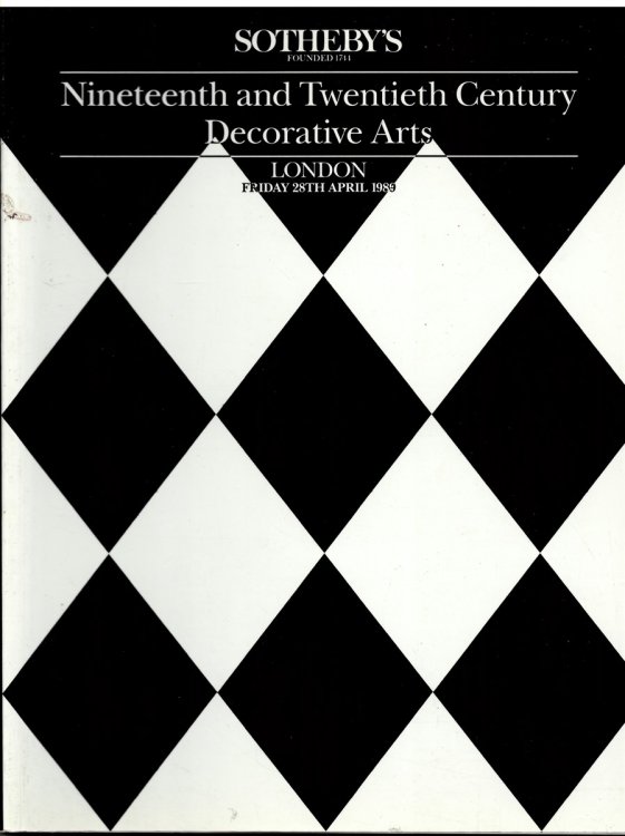 Nineteenth and Twentieth Century Animalier Bronzes and Sculpture, Clocks, Works of Art and Furniture. Friday 28 April 1989 (Diana)
